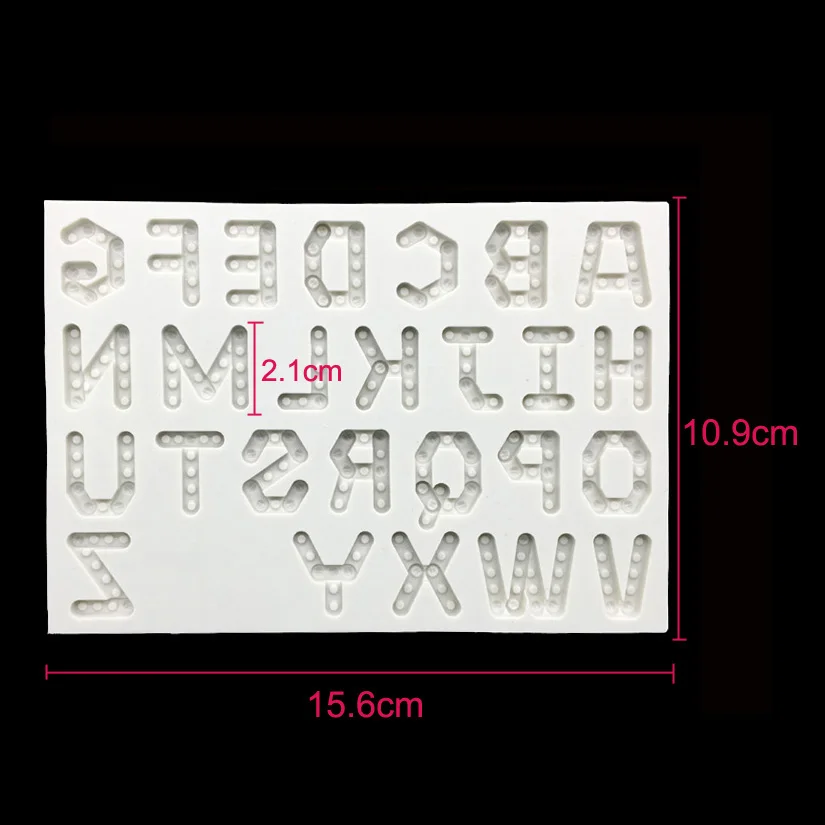 Rivet Shape Alphabet Capital Letter Silicone Fondant Cake Mold Chocolate Mold for the Kitchen Decorating Tools