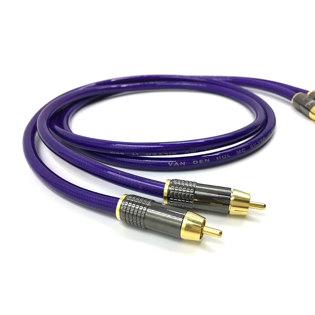 Thouliess PairHIFI Type-2 Gold Plated RCA Audio Cable 2RCA Male to Male Interconnect Audio Cable for Van Den Hul MC SILVEB-IT 65