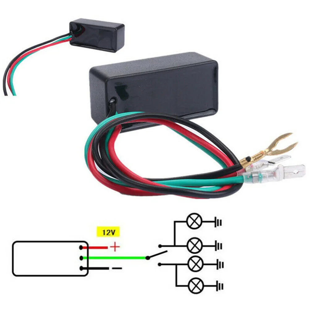 1 pcs 12V Motorcycle Blinker Relay 3 Pins Flasher Relay For Motorcycle LED Halogen Turn Signal Light Blinker Relay Universal Car