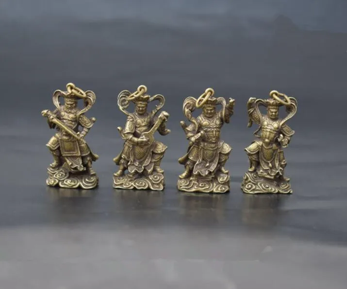 China Brass archaize Four major Kings small statue