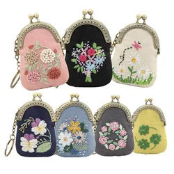 Kit di ricamo fai-da-te di collana Mini borsa cucito a mano punto croce ricamo ciondolo auto cucito arte artigianato decorazioni per la casa