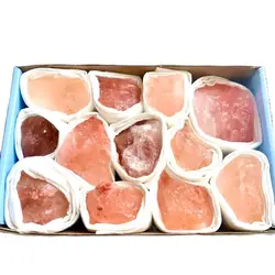 Himalayan Salt stone Natural raw stone Crystal Hand Carved Home Decor Air Purifying  Set of boxes