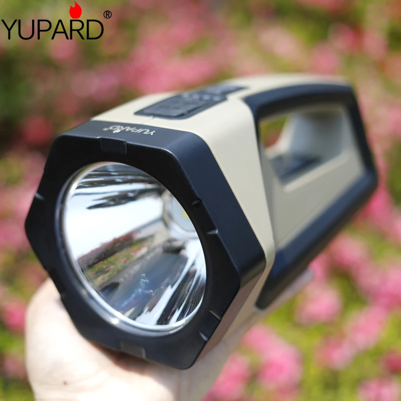 

Portable Searchlight XHP50 + COB LED glare work light hunting miner's lamp USB rechargeable home emergency light patrol torch