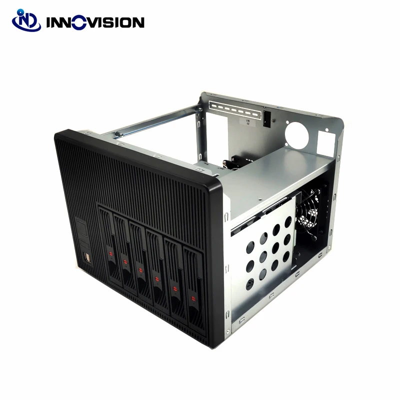 2024 New high quality 6bays NAS storage case hot swap server chassis with 6gb sata backplane