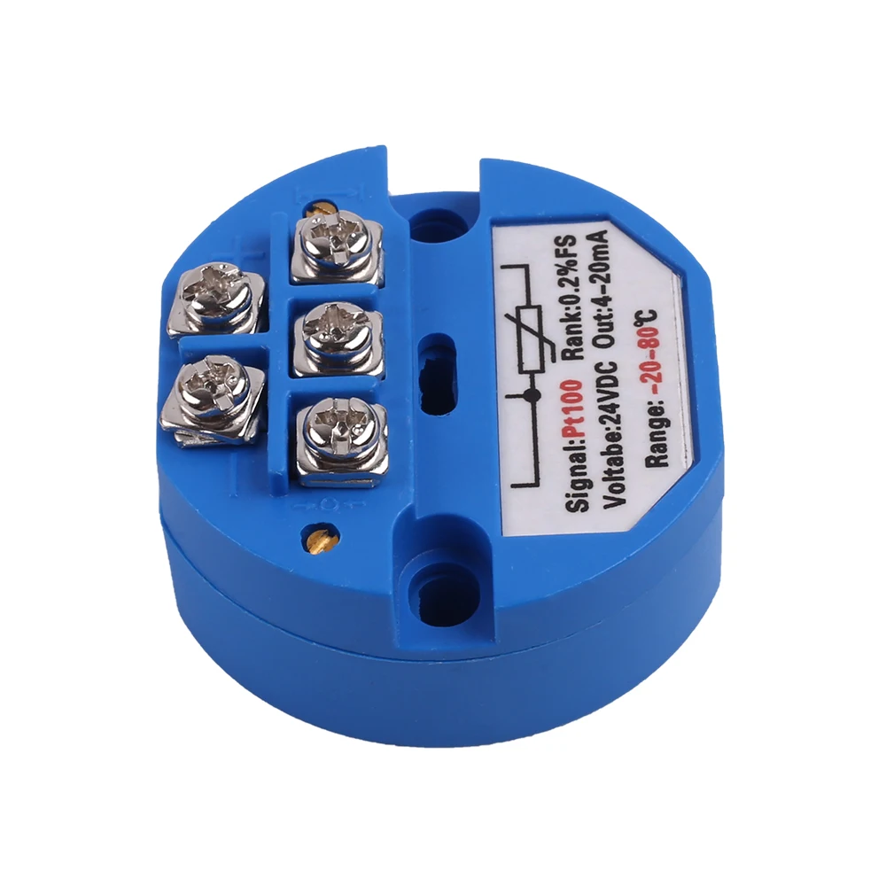 4-20mA -20~80℃/-50~50℃ Temperature Instrument Integration PT100 Temperature Transmitter Module Isolated Sensor