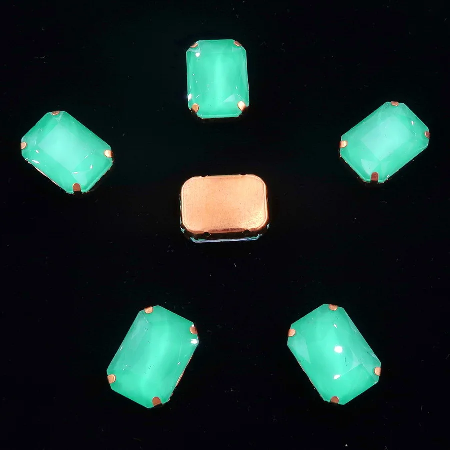 Rechteckige goldene Krallenfassungen, 20 Stück/Packung, 13 x 18 mm, Jelly Candy & AB-Farbe, Glaskristall zum Aufnähen, Strass für Hochzeitskleid, DIY – Detail 16