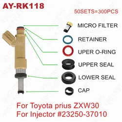 50sets For Toyota Prius ZXW30 #23250-37010 fuel injector repair kits LEXUS es350 3.5l v6 Car Accessories(AY-RK118)