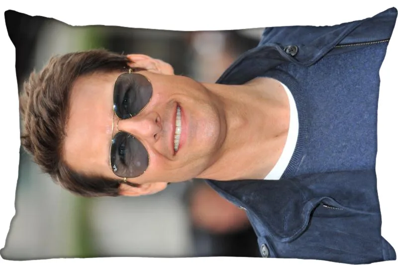 Custom Pillowcase Tom Cruise rectangle Zipper Pillow Throw Pillow Case Cover 45x35cm(One Side) Printed