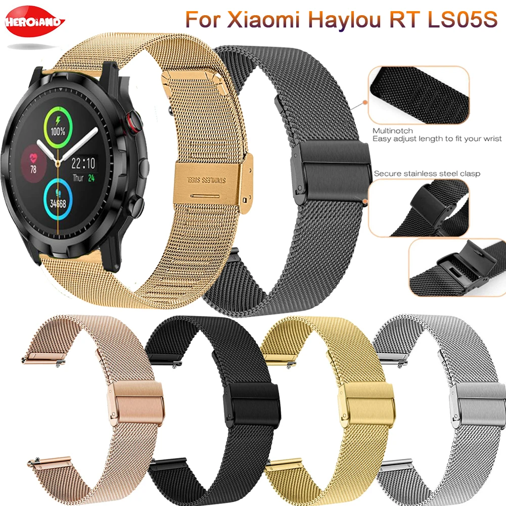 Strap For Xiaomi Haylou RT LS05S Strap Band Bracelet 22mm Milanese Watchband for Haylou RT LS05S Replacement Wristband correa