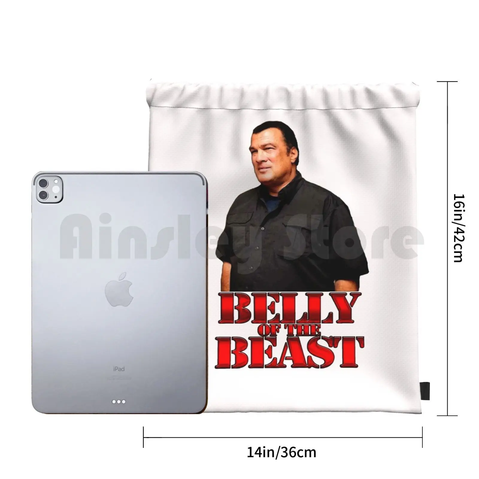 Steven Seagal-mochila Belly Of The Beast, bolsa con cordón para montar, escalada, gimnasio, Seagal, Steven Seagal Cult Movie Belly Of