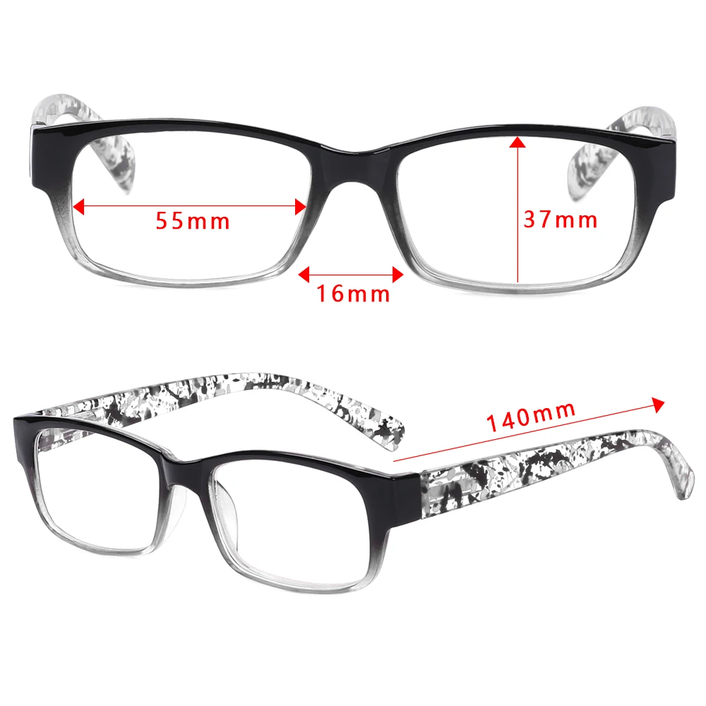 Reading Glasses Men Women Hinge Resin Presbyopic Glasses Eyewear Fashion Glasses For Sight Diopters +1 +1.5 +2 +2.5 +3 +3.5 +4