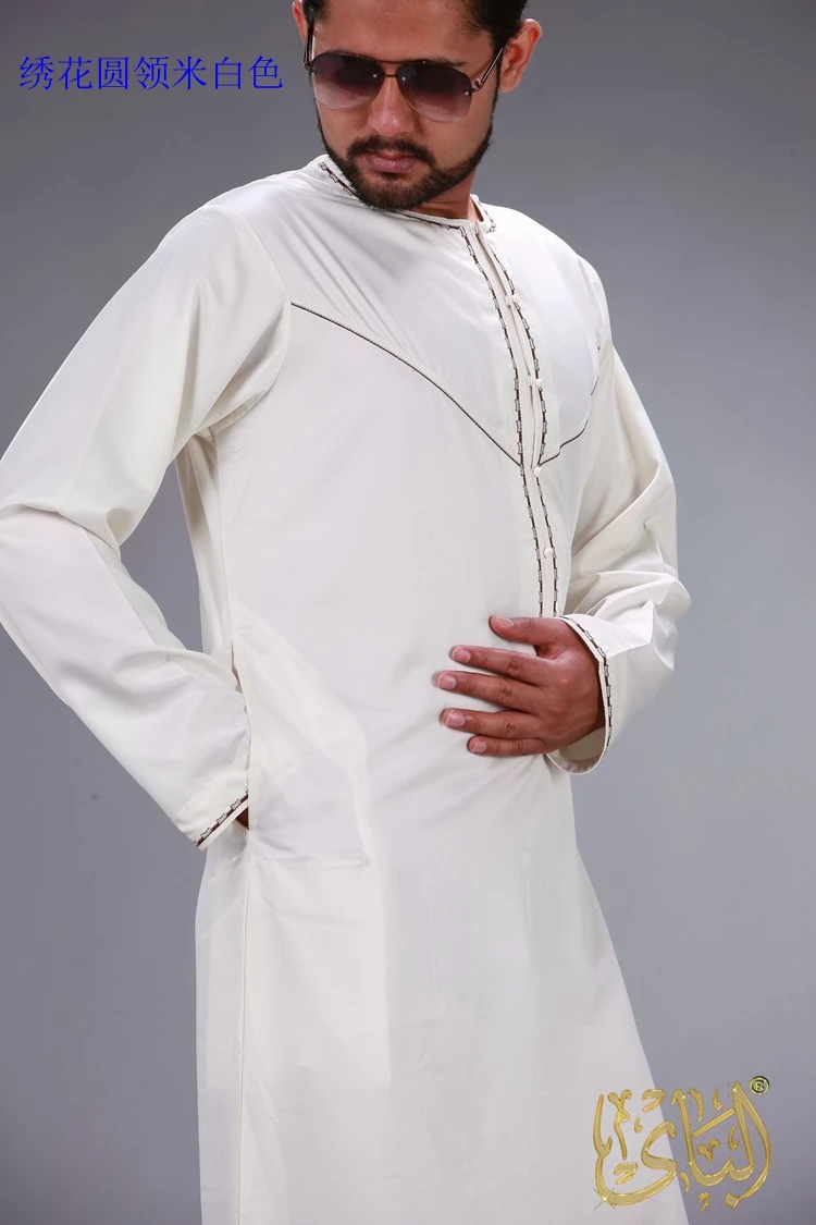 Islamic Clothing Men Robe Long Sleeve Arabic Kaftan Islam Arabian Dress Men Saudi Arabia Muslim Costumes Kurta Pakistan Indian
