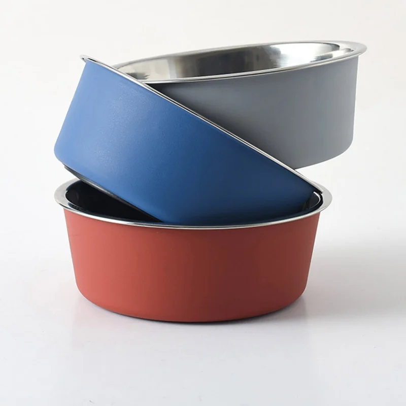 Cat Dog Bowl Stainless Steel Cat Bowls  Puppy Cat Feeder Non-slip Crash  Cats ​Food Bowl