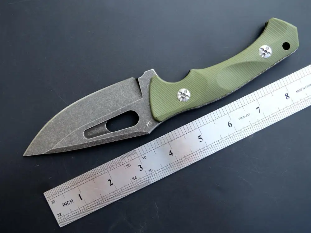 Eafengrow EF109 NEW Camping Straight Knife D2 Steel Blade Fixed Portable Hunting HARNDS Survival Outdoor Working Tool