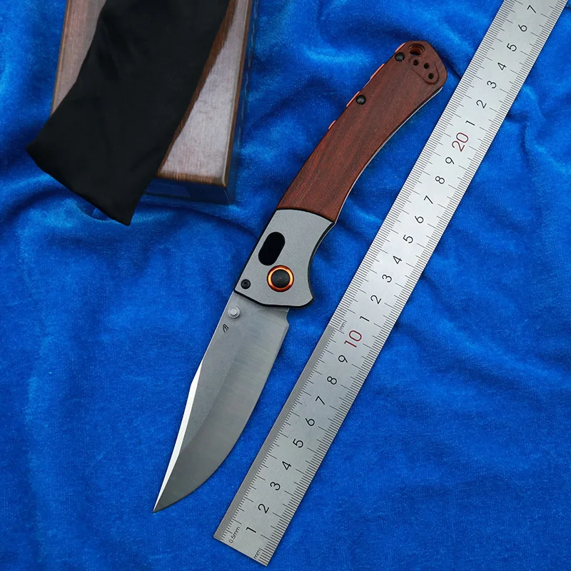 

LEMIFSHE Crooked River 15080 Aluminium Dymond wood / G10 handle Mark s30v Blade folding Survival EDC Tool camp hunt outdoor