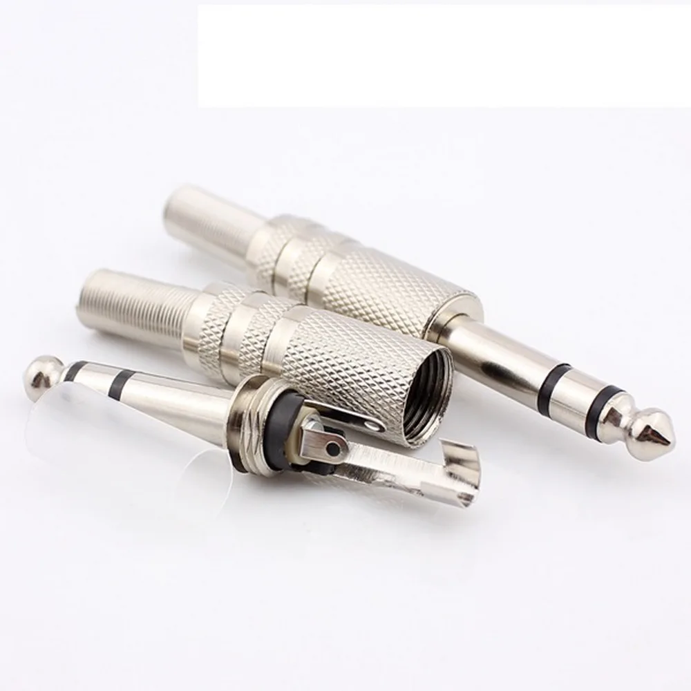 Conector de microfone estéreo, 3Pin, 6,5mm, 1/4, 6,35mm, 1pc