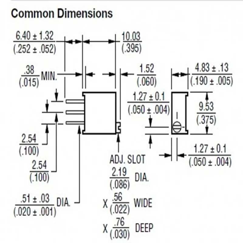 3296W Präzision Einstellbares potentiometer Widerstand paket Gibt Es sind 15 gemeinsame widerstände, eine für jede.