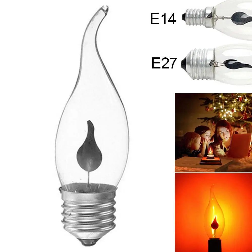 3W 220V E14/E27 LED Simulation Flicker Flame Candle Light Bulb Decorative Lamp