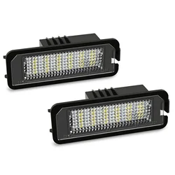 2x Error Free Car LED License Number Plate Light Auto Lamp For VW Golf 4 5 6 MK4 MK5 MK6 Passat Polo CC Eos Scirocco White 12V