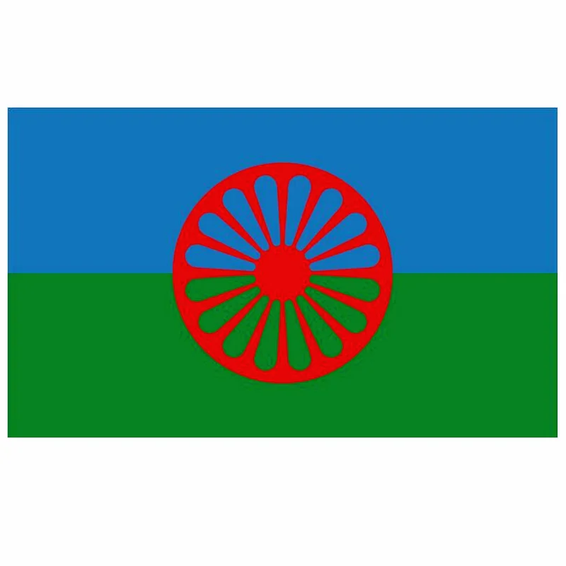 Niestandardowa flaga ZXZ 90x150cm Rom Gypsy Flag Of The Romani People Poliester 60x90cm niestandardowa flaga do dekoracji