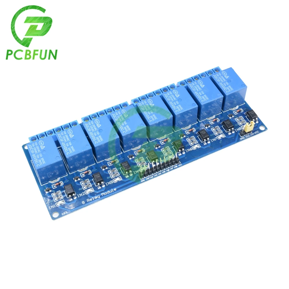 5V 8 Channel Relay Module With optocoupler For PIC AVR DSP ARM Control For Arduino Relay Output Maximum AC 250V 10A DC 30V 10A