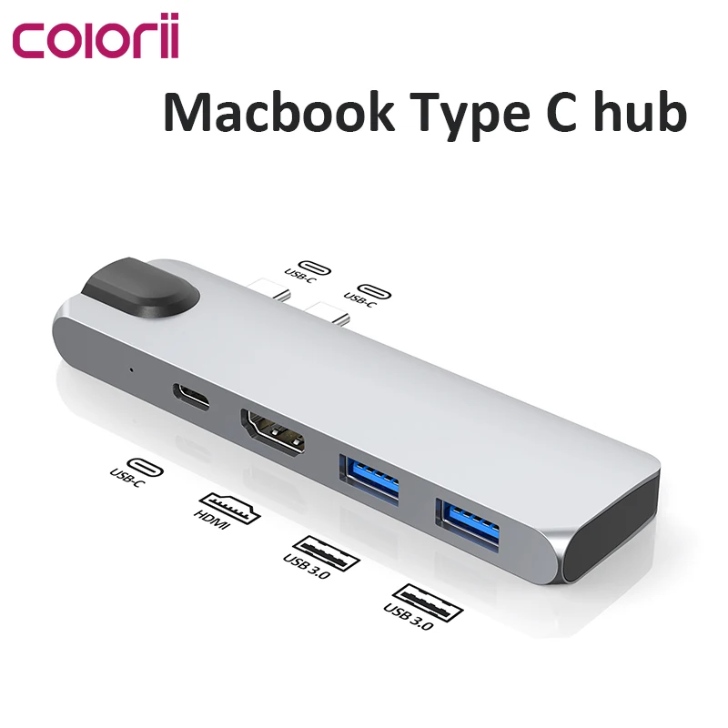 USB Type C HUB Dual USB-C to HDMI RJ45 USB PD 3.0 for MacBook Pro Air Adapter Thunderbolt 3 Dock USB C 3.1 Type-C HUB