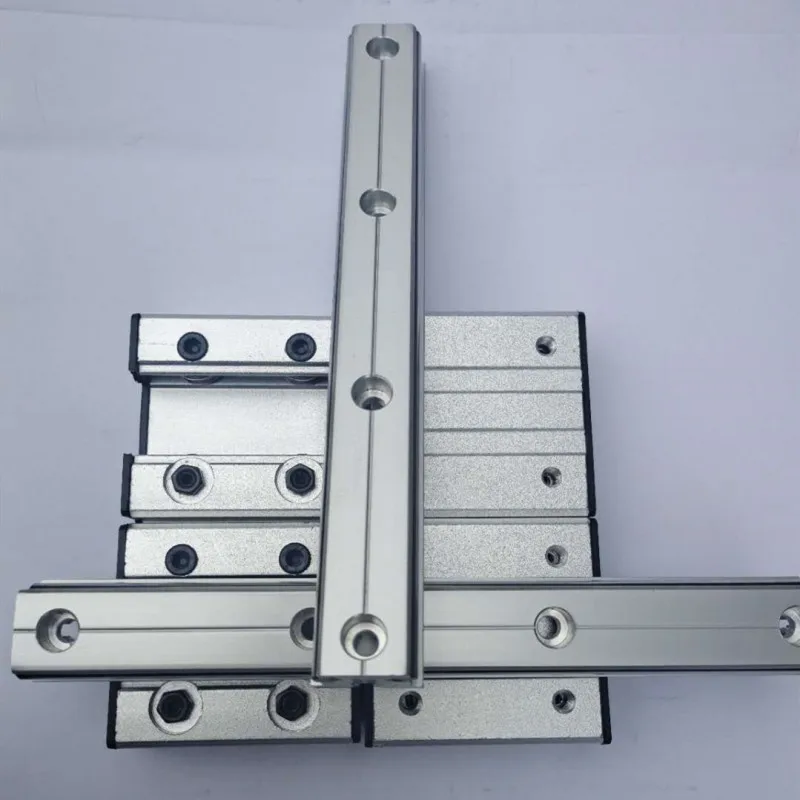 

1pc Double axis roller linear guide LGD12 linear rail L 400/600/1000mm + 1pc LGD12 block High speed linear guide for CNC