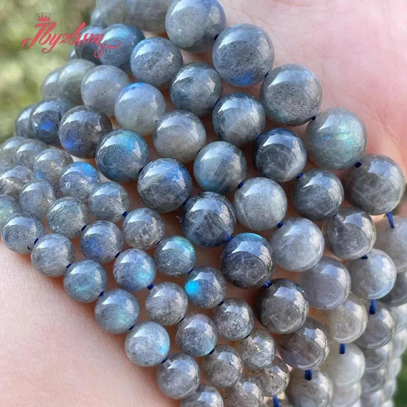 High AAA Grade Natural Round Labradorite Loose Spacer Stone Beads for DIY Accessories Necklace Bracelet Earring Jewelry Making