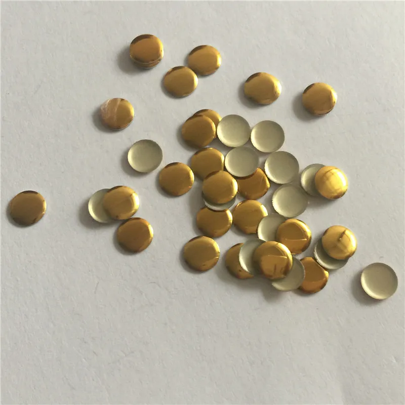 500pcs Hot Fix Rhinestuds Gold/Silver Round 6mm Metal Iron-on Studs Decorations Heat Transfer For Clothing Garment Accessories