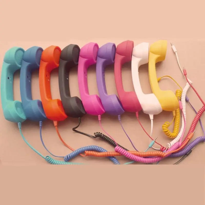 Universal Retro Radiation-proof Telephone Handset Headphones for Phone Calls