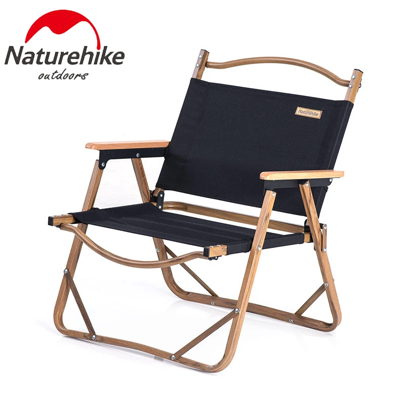 Naturehike Folding Camping Chair Wood Grain Comfortable Wear-Resistant Fishing Leisure Portable Travel Chair