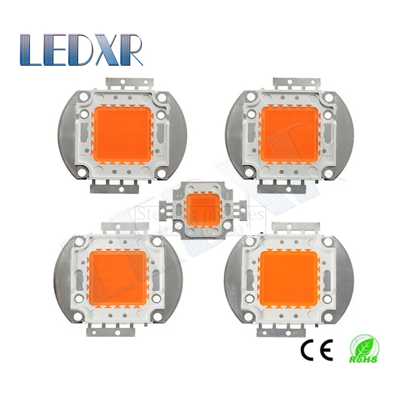 High-power LED COB integrated light source 10-100W full spectrum LED lamp beads 380-840nm integrated plant light growth light