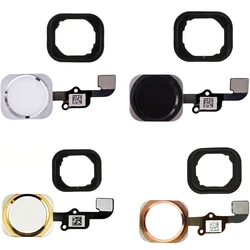 Home Button With Flex Cable For iPhone 6 6P 6s Plus NO Touch id With Rubber Ring Replacement