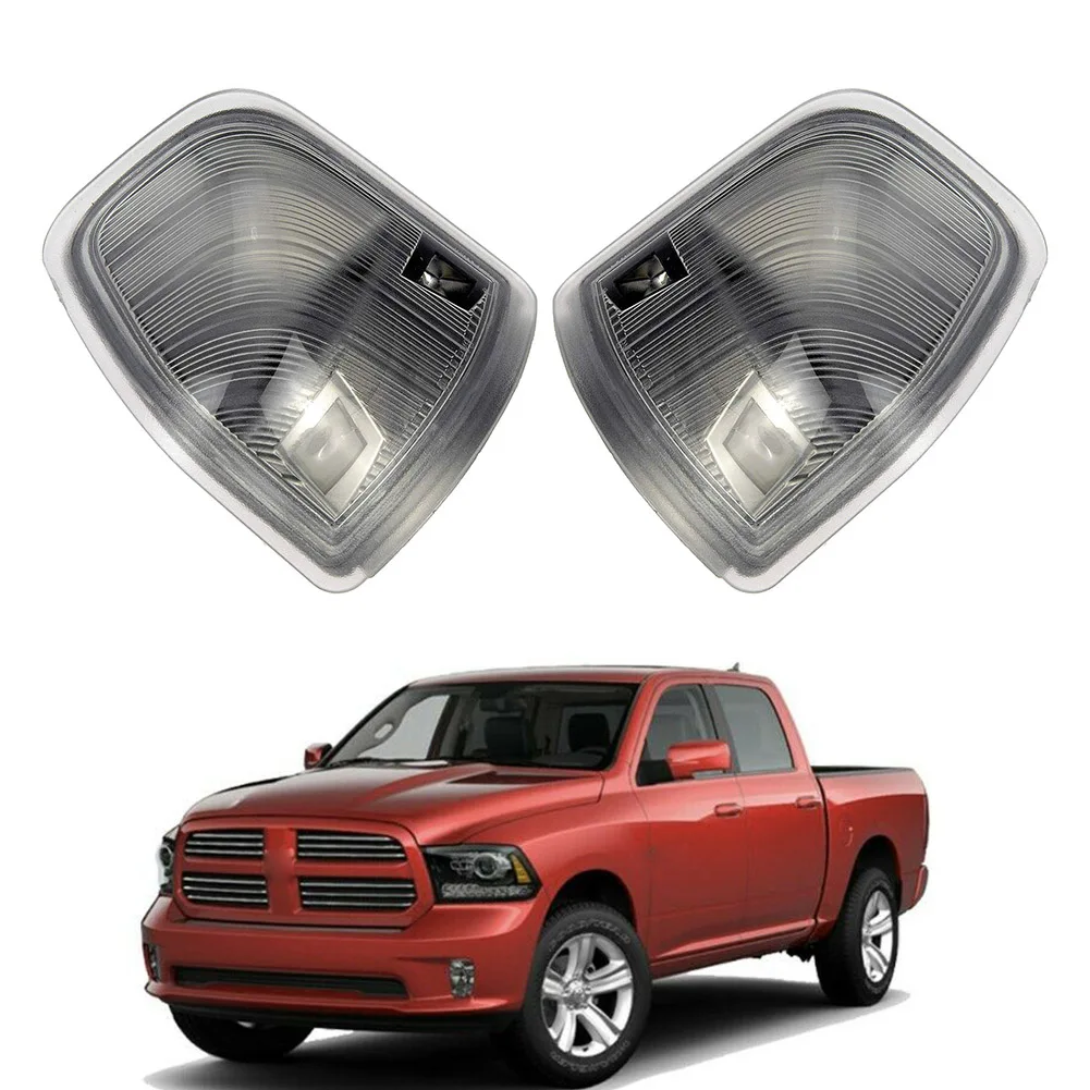 2Pcs Car Side Door Mirror Turn Signal Light Left+Right for 2010-2016 Dodge Ram 1500 2500 3500 4500 5500 Pickup Truck Gray