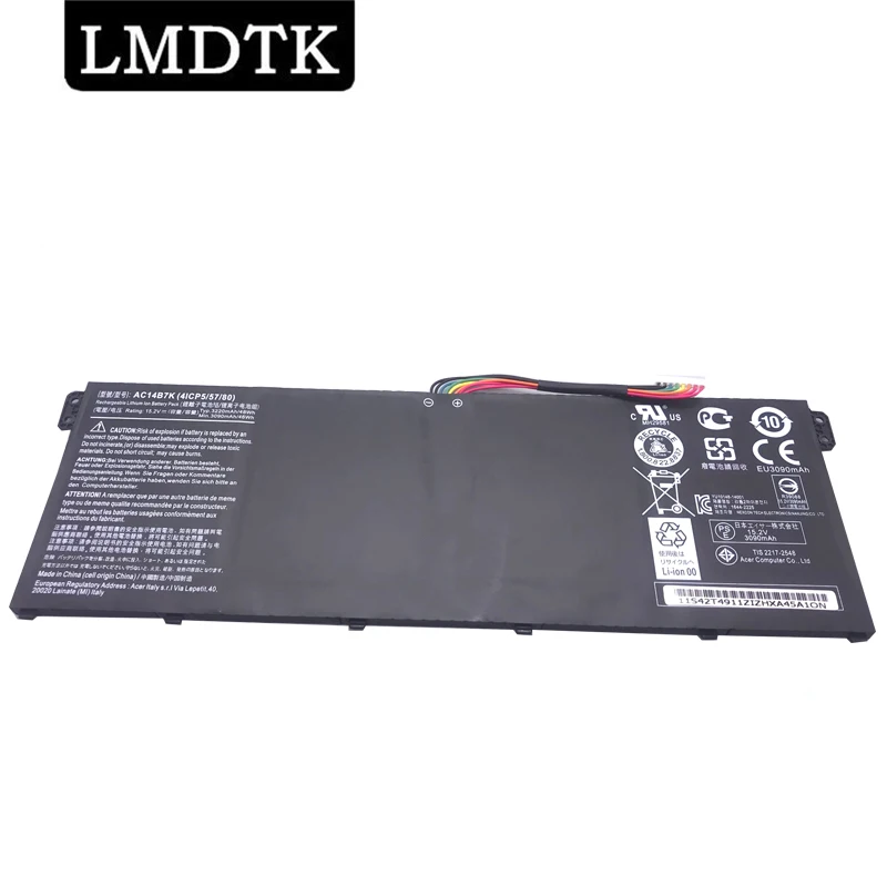 

LMDTK New AC14B7K Laptop Battery For Acer Spin 5 SP515-51GN Swift SF314-52 Nitro 5 AN515-42 15.28V 3320mAh 50.7WH