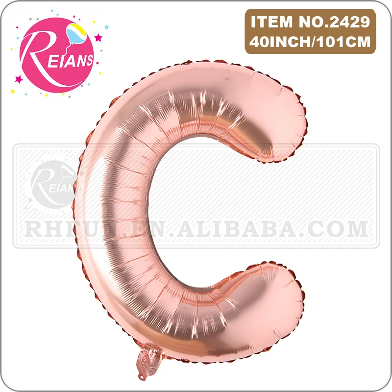 40 بوصة ارتفع حرف ذهب رقم الرقم بالون مخزن افتتاح حفلة عيد ميلاد الديكور الزفاف الذكرى بالون للديكور