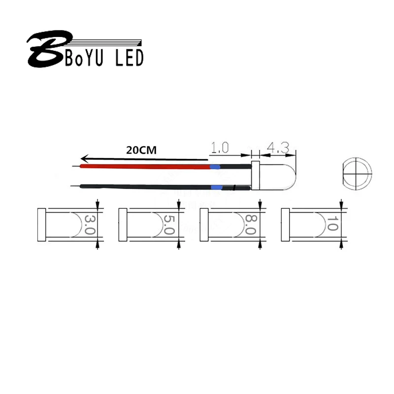 10Pcs 3V/6V/9V/12V/24V-Line LED โคมไฟลูกปัดไฟสัญญาณ LED LED สายไฟลูกปัดของเล่นรถโคมไฟตกแต่ง