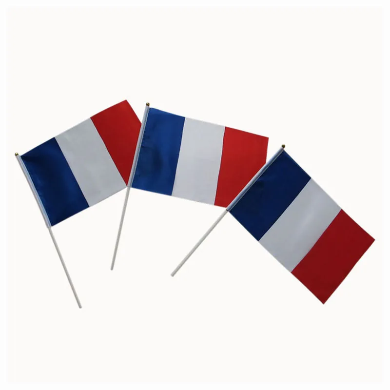 14*21cm polyester France flag,5*8 inches hand waving bannner 100PCS/LOT