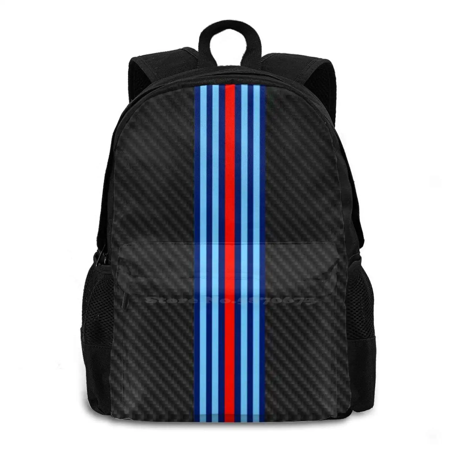 Carbon Fiber Racing Stripes 8 Bag Backpack For Men Women Girls Teenage Him Forth His Easter Birthday Le Mans X Mas Perfect