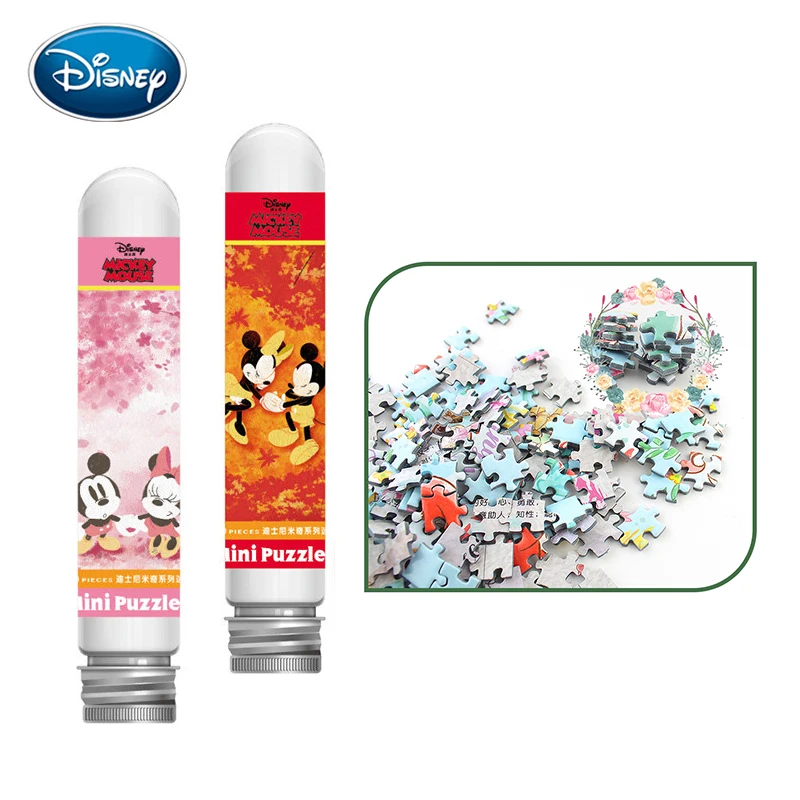 

150pcs Cartoon Mini test tube Puzzle Mickey Minnie Cute puzzle mini puzzle children decompression toy