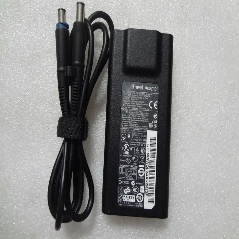 OEM 슬림 19.5V 3.33A 65W 574487-001 574638-001 HP Pavilion 23-g010 AIO PC 용 여행용 어댑터