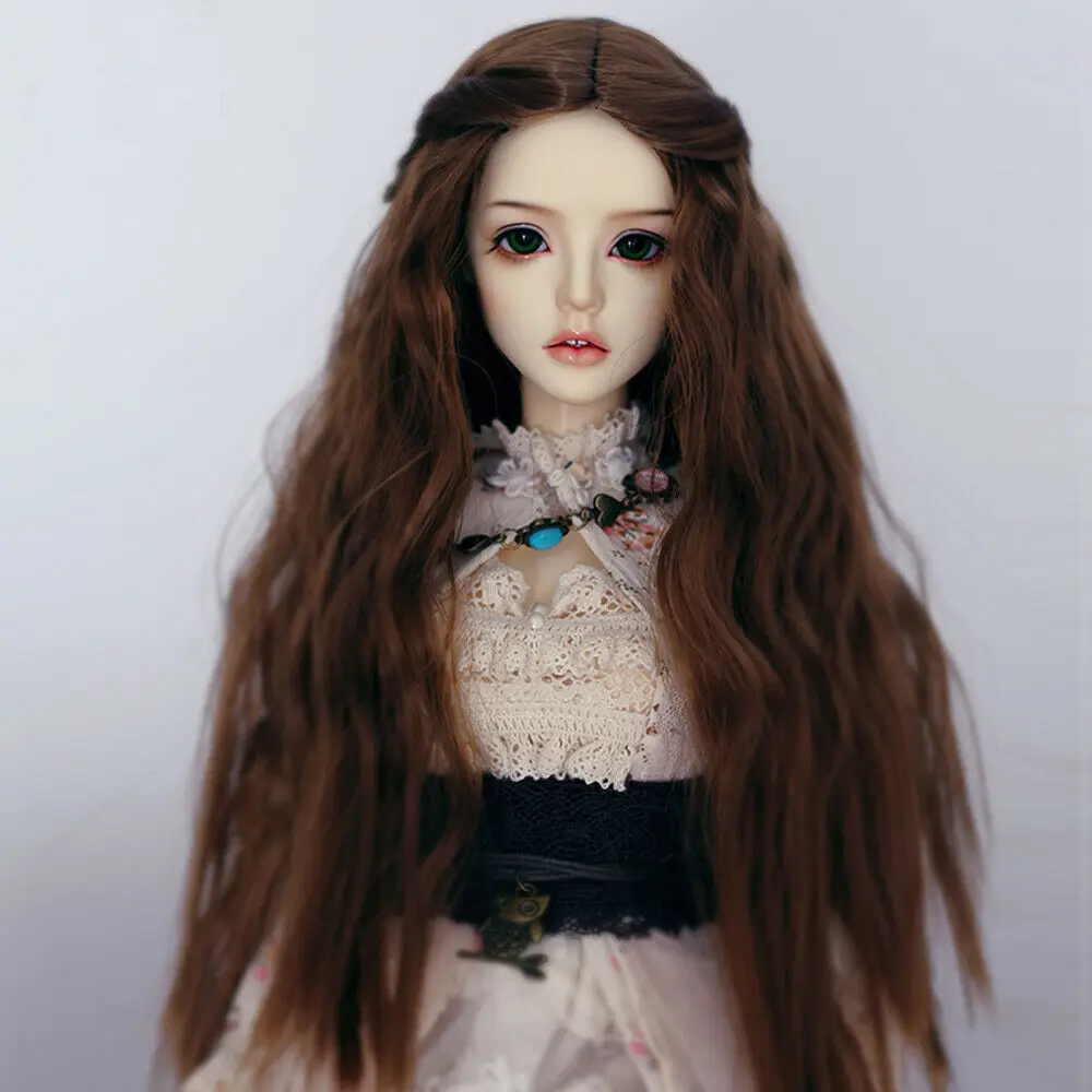 

[PF] Dark Brown Curly Wavy Wig For 1/6 1/4 MSD 1/3 SD DZ AOD LUTS BJD Doll Dollfie