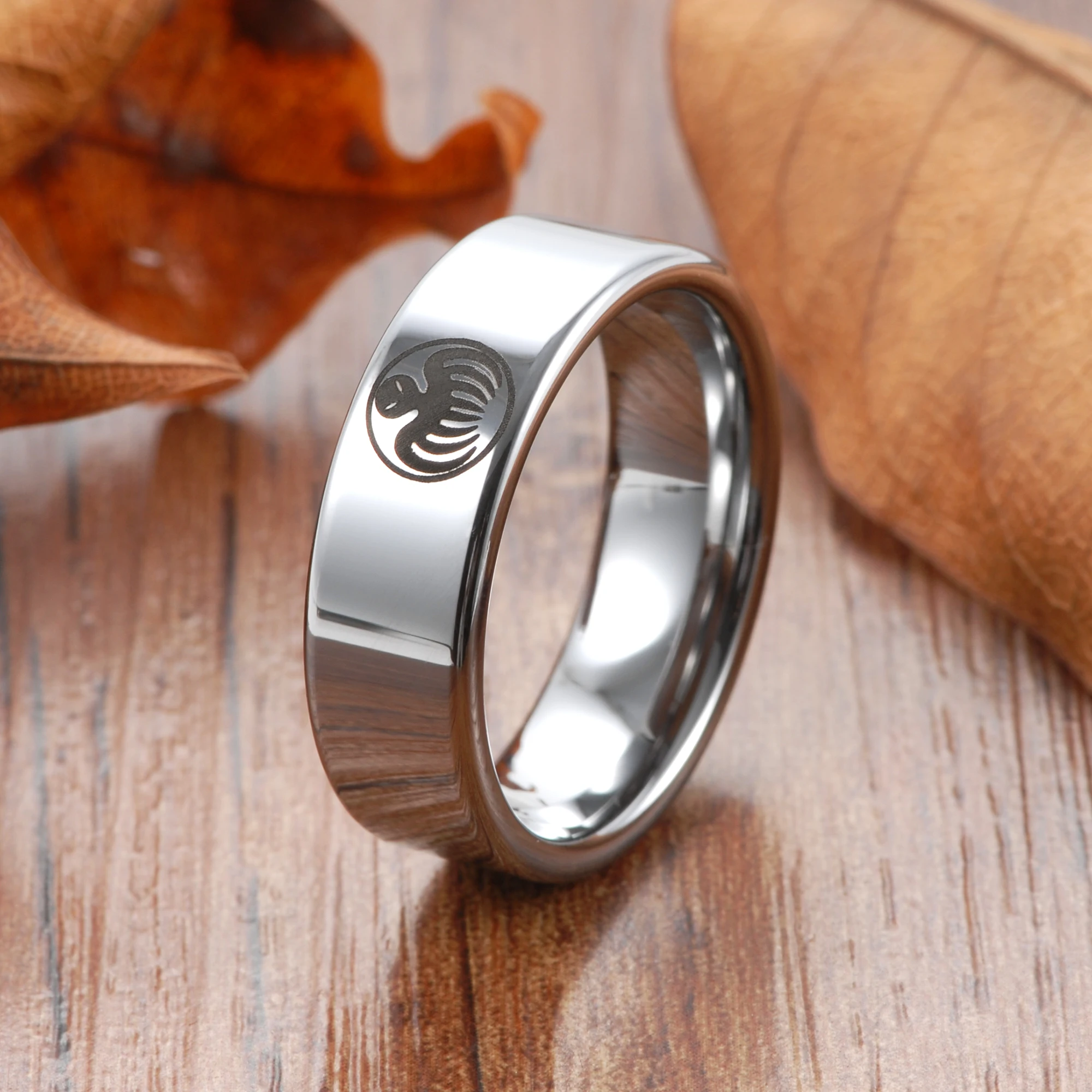 Tungsten Wedding Band - Movie 007 Series Super Ghost James Bond Ring Jewelry Mens Wedding Band Anniversary Ring - Mens Ring