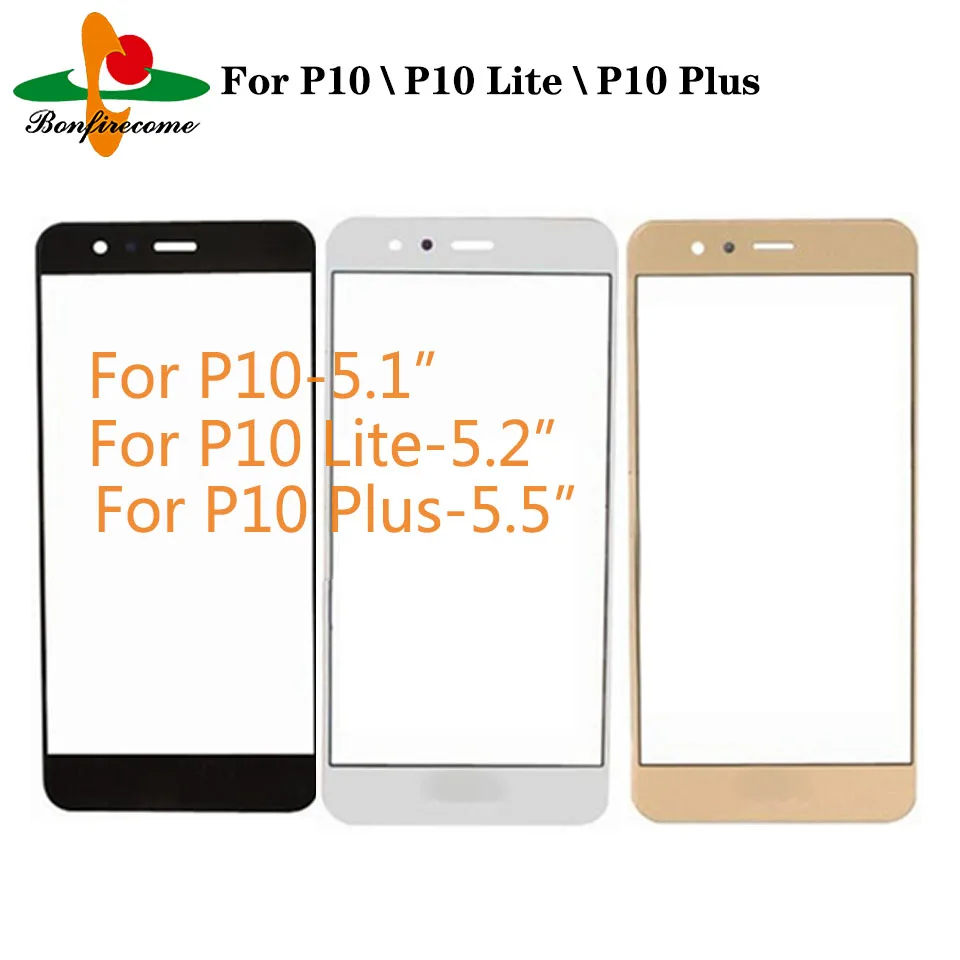 

10Pcs\lot Replacement LCD Outer Lens Glass Front Screen Panel For Huawei P10 / P10 Lite / P10 Plus Front Glass