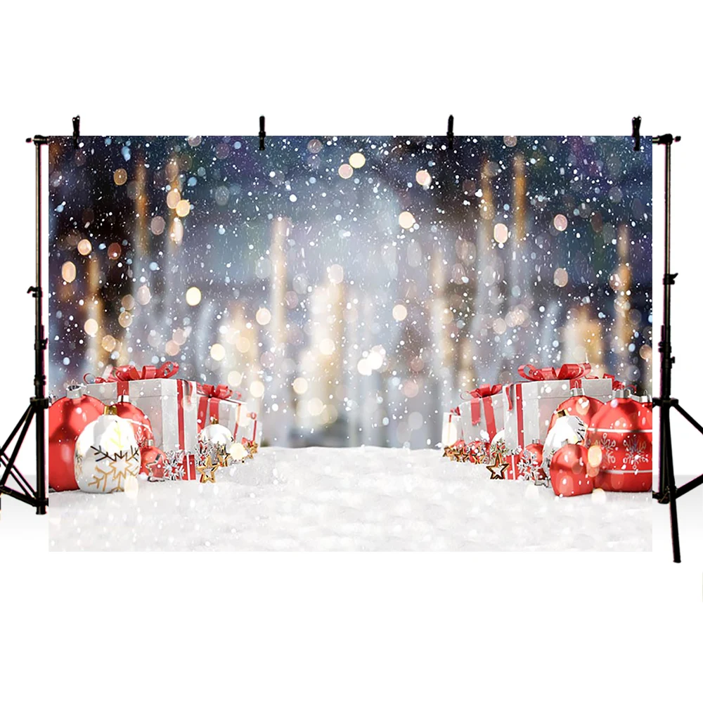 Background for photography studio glitter Christmas Photo backdrop studio Snow Winter Wonderland Backgrounds Bokeh Backdrops