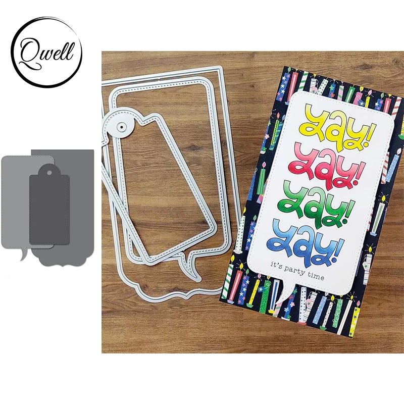 Метка для скрапбукинга QWELL, 3 шт./компл., метка, металлический трафарет 2021, горячая распродажа, для рукоделия, скрапбукинга, изготовление бумажных открыток, шаблон