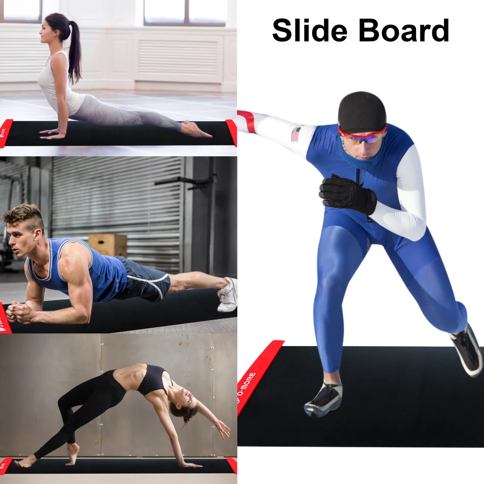 Portable Slide Board Training Mat Lightweight Yoga Fitness Carpet For Skating Training Yoga Fitness Home Exercise Accessories