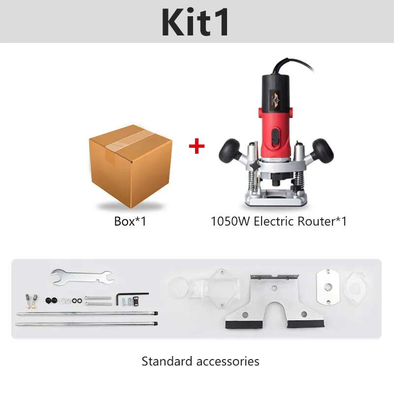 1500W 1/4in Woodworking Electric Router Trimmer Power Tool With Wood Milling Engraving Slotting 6.35mm Collet Carving Machine
