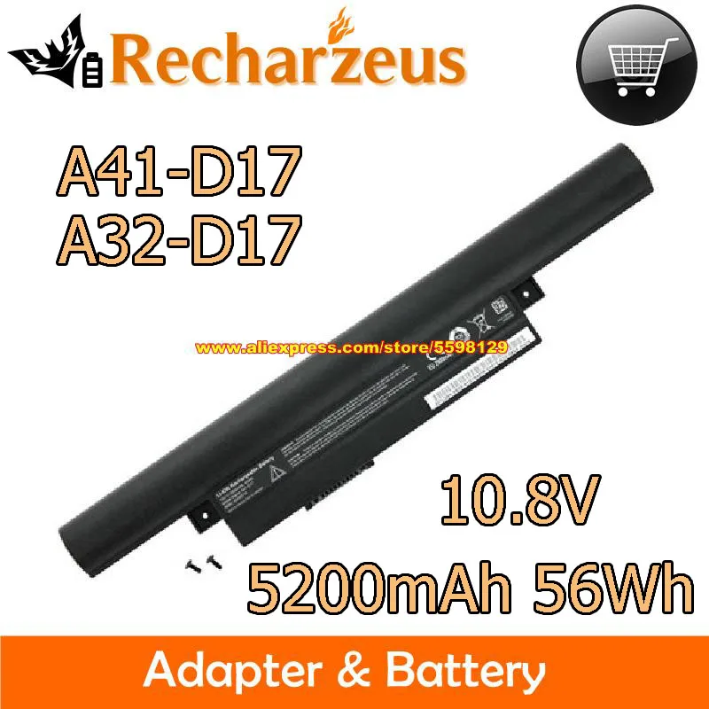 

5200mAh 10,8 V Medion A41-D17 D17LS9H A32-D17 Аккумулятор для ноутбука 0B20-01D1000M 40050714 AKOYA 7644 E7415 MD99855 P7648