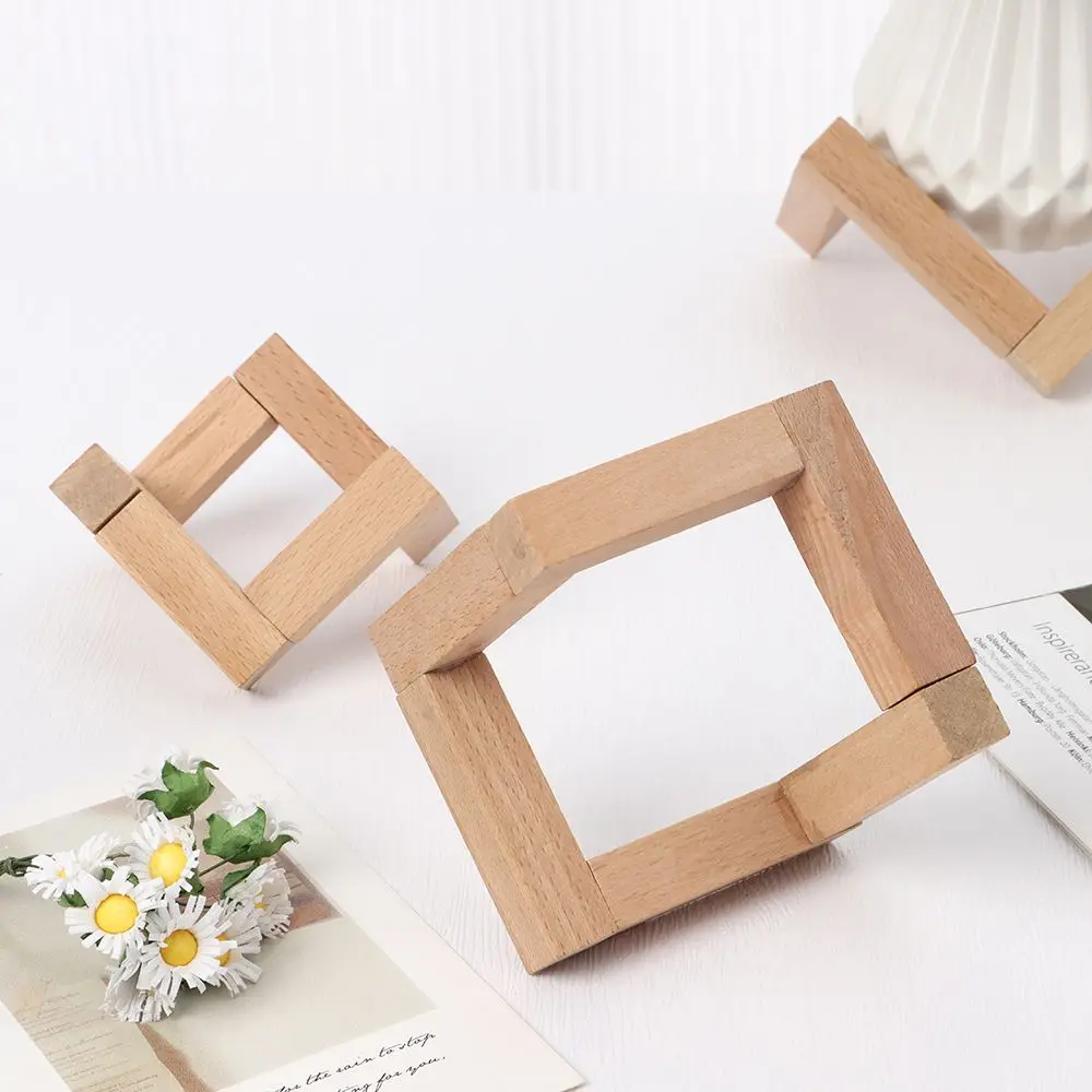 Photo Props Desktop Ornament Wooden Craft Crystal Ball Holder Wood Display Stand Glass Sphere Bracket Moon Lamp Base